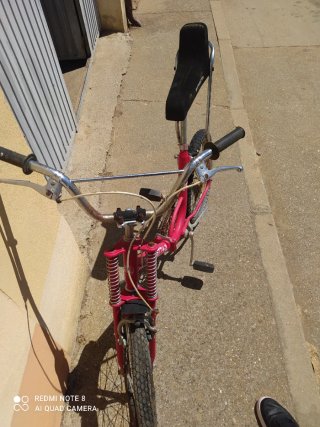Bicicleta Motoretta Clásica Roja