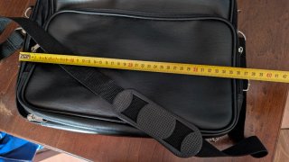 Borsa porta PC nera in similpelle