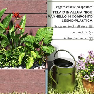 Fioriera da Esterno con Spalliera a Doghe per Pian