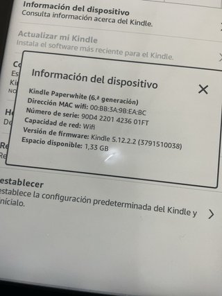 Kindle Paperwhite 6ª Gen Wifi Nero 1,3GB