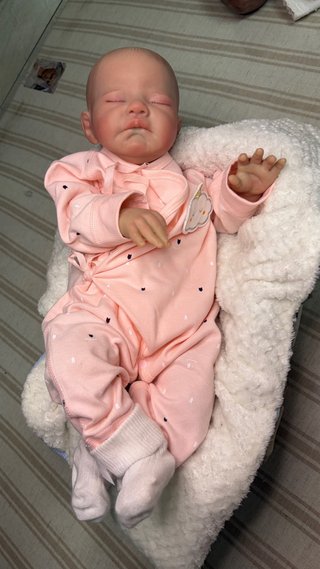 Muñeca Reborn Vinilo Bebé Durmiendo
