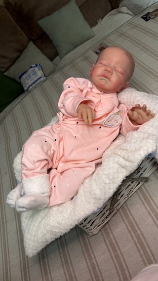 Muñeca Reborn Vinilo Bebé Durmiendo