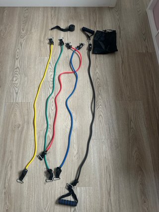 Bandas de resistencia con asas y anclaje