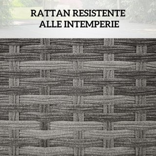 Cesta Contenitore da Giardino e Casa in Rattan con