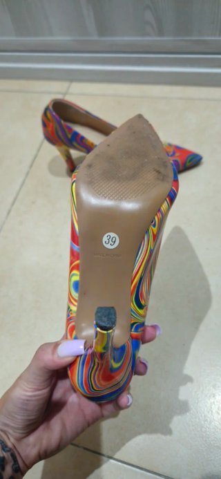 Zapatos tacón multicolor Talla 39