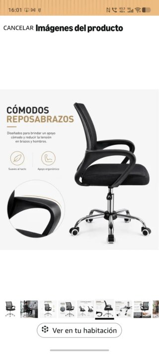 Sedia da ufficio ergonomica nera
