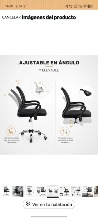 Sedia da ufficio ergonomica nera