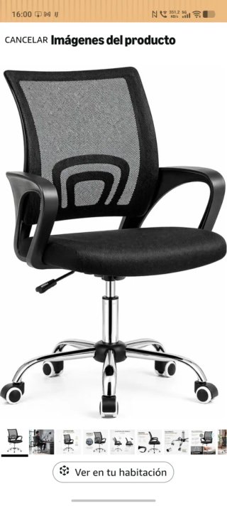 Sedia da ufficio ergonomica nera