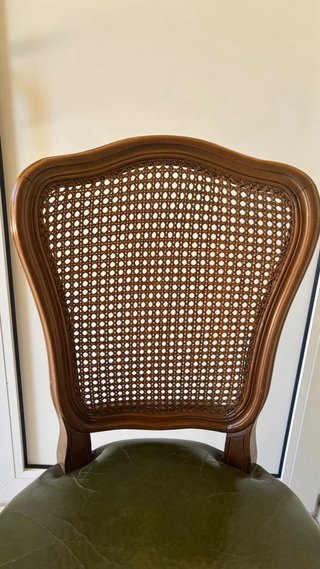Sillas Vintage Clásicas Artesanía Madera y Cuero