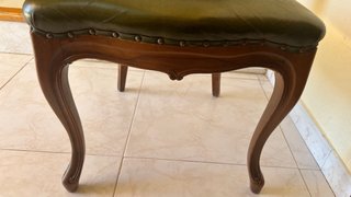 Sillas Vintage Clásicas Artesanía Madera y Cuero