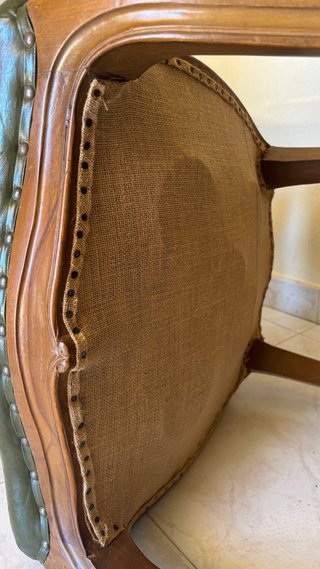 Sillas Vintage Clásicas Artesanía Madera y Cuero