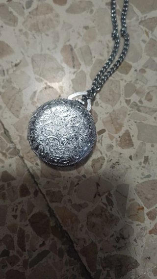 Reloj de bolsillo R cadena plateada