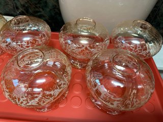 Lámpara de araña de 6 brazos de bronce, nueva