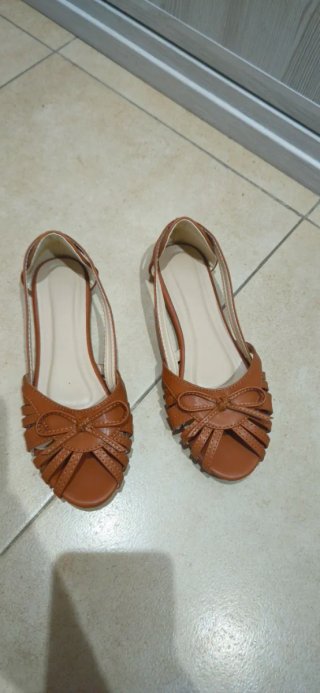 Bailarinas Marrones Abiertas Talla 38