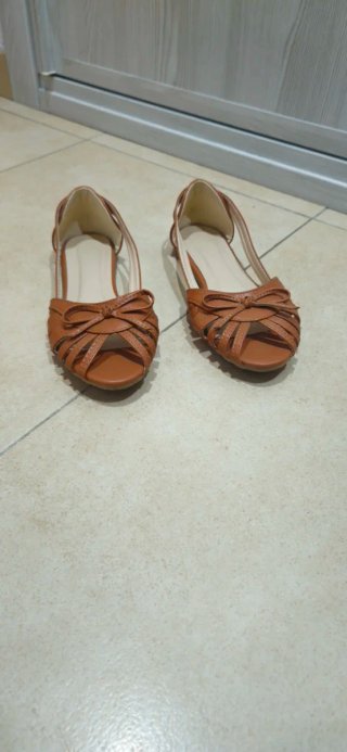 Bailarinas Marrones Abiertas Talla 38
