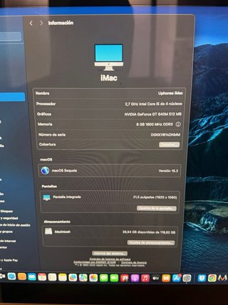 iMac Finales 2012 21,5 pulgadas