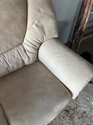 Conjunto de 2 sofás de tela beige 150 190 x 80cm