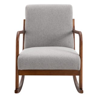 Poltrona a Dondolo Imbottita, Design Vintage in Le