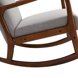 Poltrona a Dondolo Imbottita, Design Vintage in Le