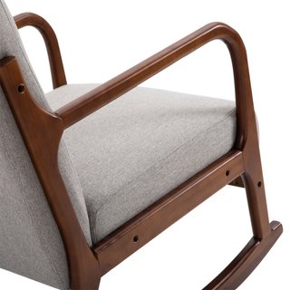 Poltrona a Dondolo Imbottita, Design Vintage in Le