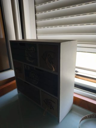 Cajonera Decorativa Madera Náutica 29x29x10