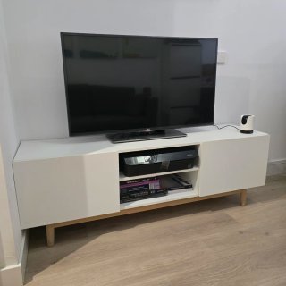 Mueble TV ARTIC blanco y madera