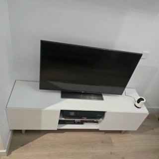 Mueble TV ARTIC blanco y madera