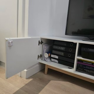 Mueble TV ARTIC blanco y madera