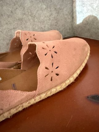 Alpargatas Verbenas Serraje Rosa Flores