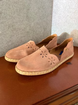 Alpargatas Verbenas Serraje Rosa Flores