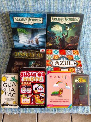Lote Juegos de Mesa Arkham Horror, Azul, Sushi Go!