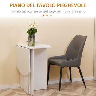 Tavolo da Pranzo Pieghevole Salvaspazio in Legno,