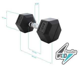 Mancuernas hexagonales 10kg par - nuevas,