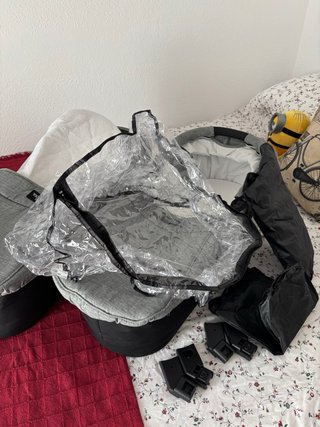 Capazos ValcoBaby Duo + funda lluvia + adaptadores