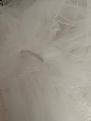 Tocado Novia Pronovias Flores Perlas Velo 2.5m