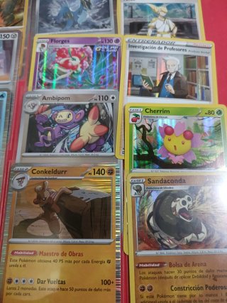 Colección 25 Cartas Pokémon Variadas holos Revers