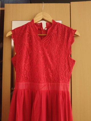Vestido de fiesta rojo largo