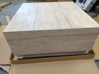 SKLUM Mesa de centro cuadrada 80x80 cm en cemento