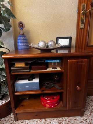 Mueble recibidor madera y metal