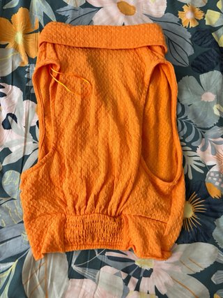 Top naranja INSIDE fruncido S
