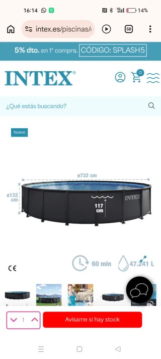 Piscina Desmontable Intex Ultra XTR 732x132cm