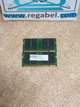 2 memorie RAM DDR2, 2GB SO-DIMM, 667MHz, Transcend