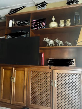 Mueble de salón madera y metal