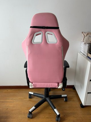 Silla Gamer Rosa y Blanca
