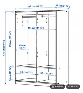 Armario IKEA KLEPPSTAD puertas correderas
