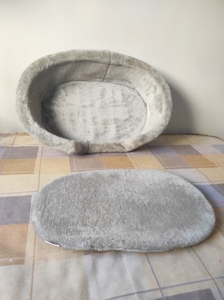 Cesta mimbre acolchada perro/gato