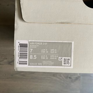 Nike Air Force 1 Triple Black Talla 40 Con Caja