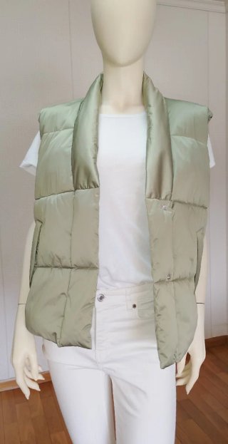 Chaleco acolchado verde talla única