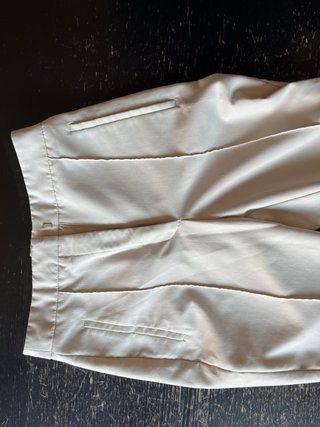 Pantalones elegantes de traje mujer beige talla S