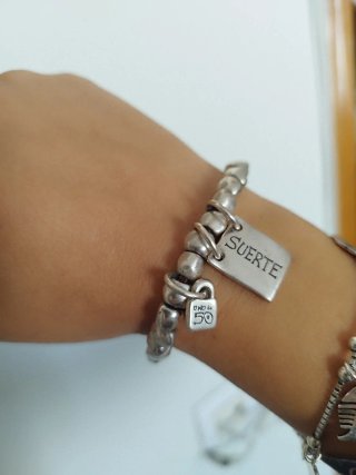 Pulsera UNO de 50 bañada en plata